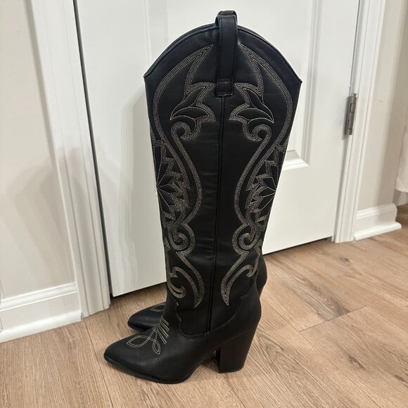 STEVE MADDEN Lasso Knee High Western Boot in Black Multi Size US 10 - Picture 7 of 13